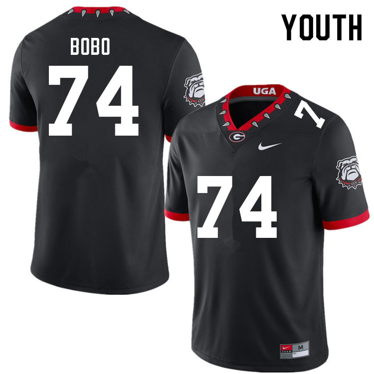 Youth #74 Drew Bobo Georgia Bulldogs College Football Jerseys Sale-100th Anniversary